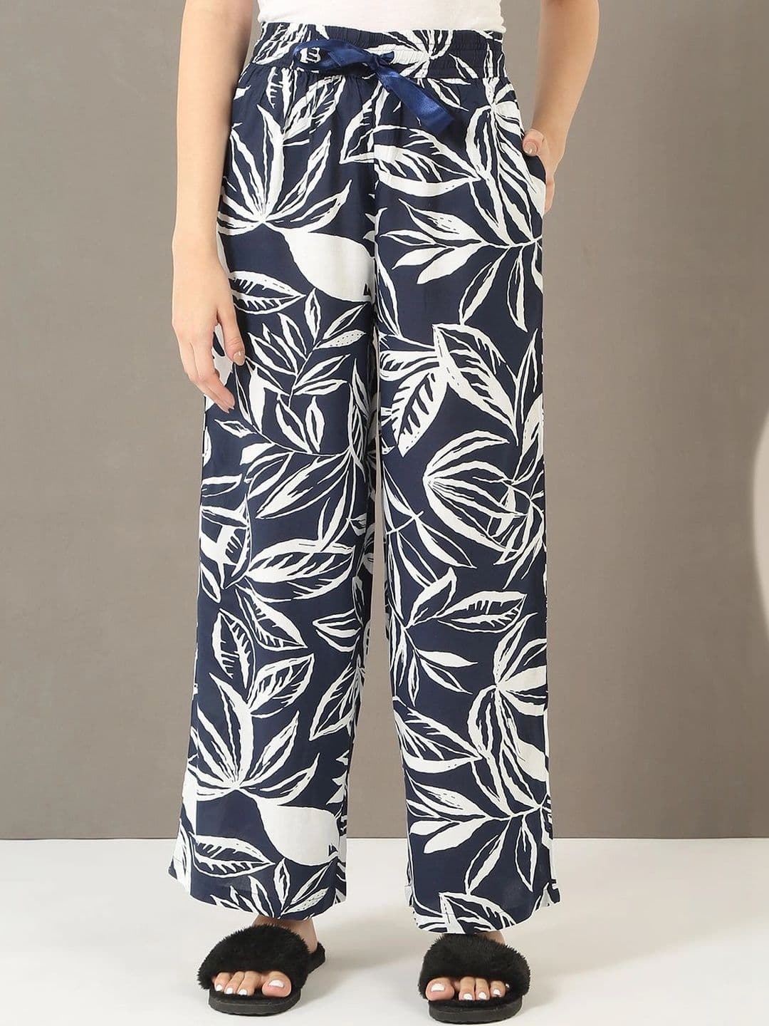 Sweet Dreams Women Floral Printed Knitted Palazzos - view 1