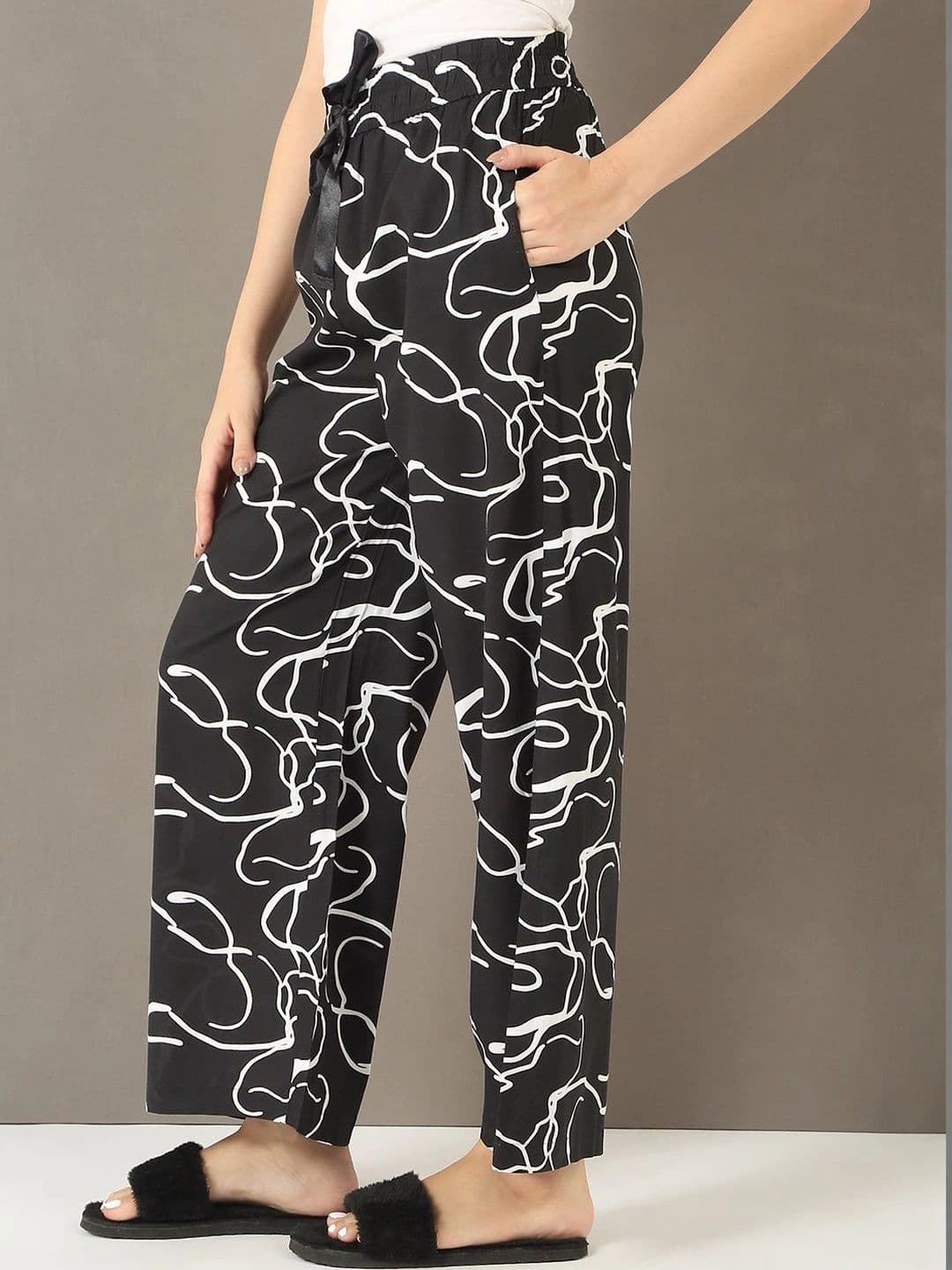 Sweet Dreams Women Printed Knitted Palazzos thumbnail 6