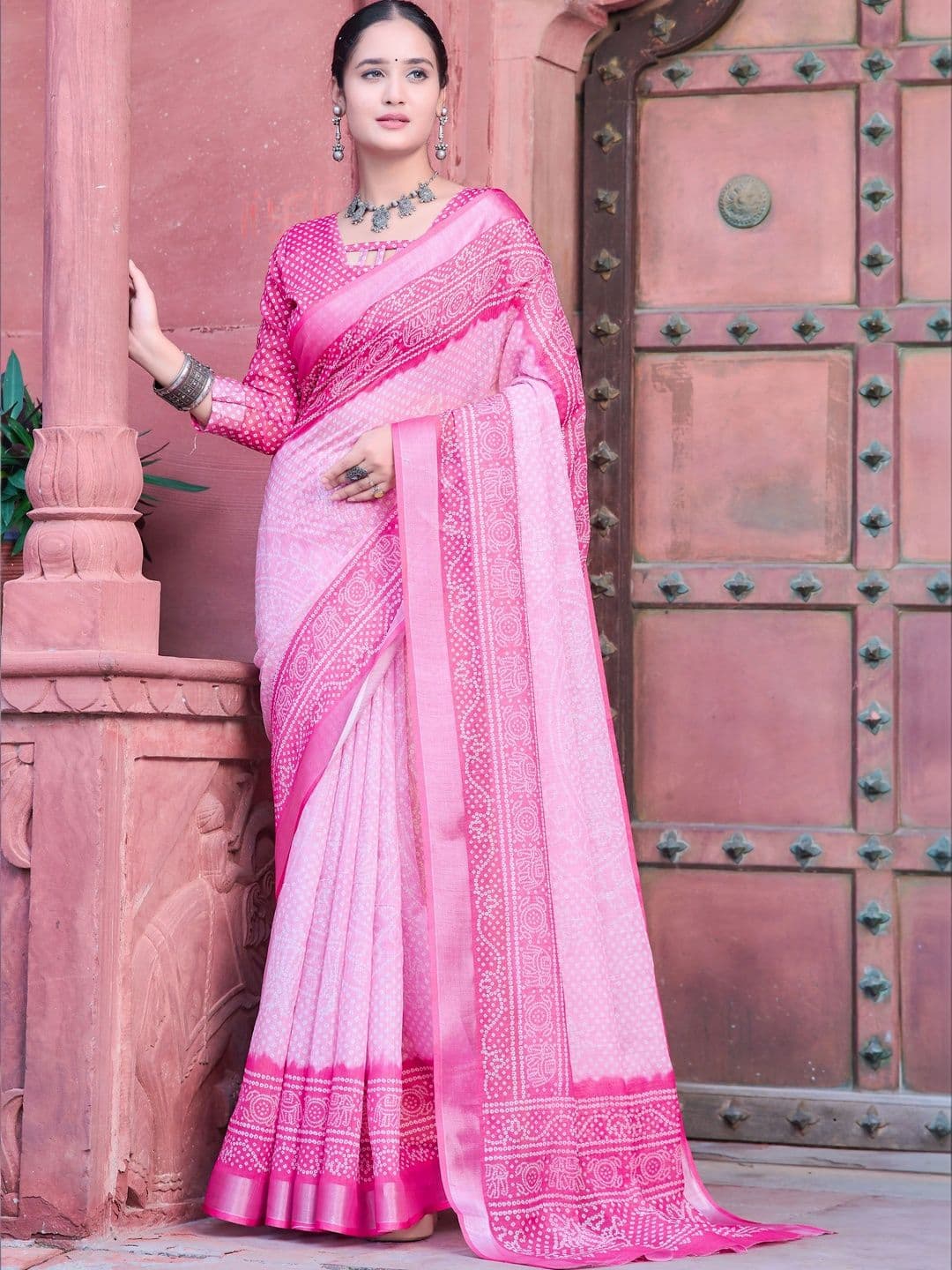 Maroosh Bandhani Saree - view 1