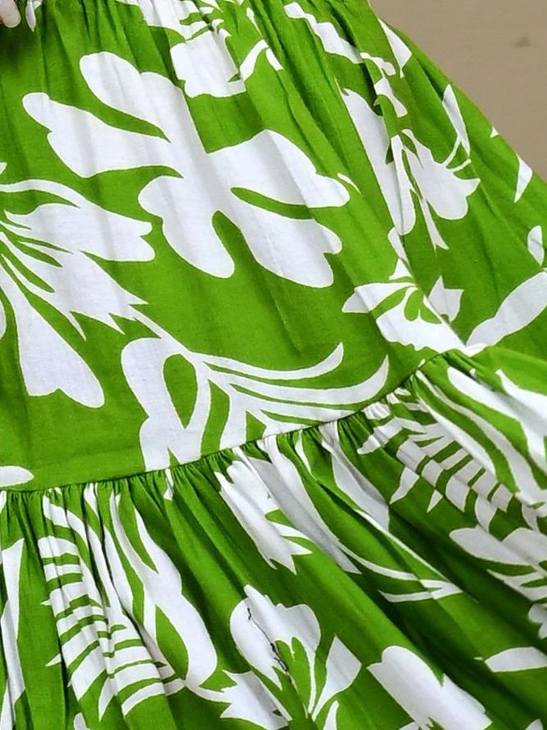 KELWA Women Floral Tropical Maxi Flared Skirt thumbnail 6
