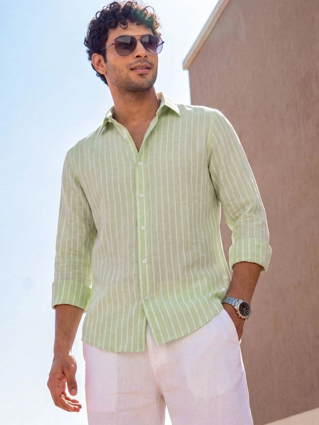Urban Scissors Men Slim Fit Striped Casual Shirt - view 1