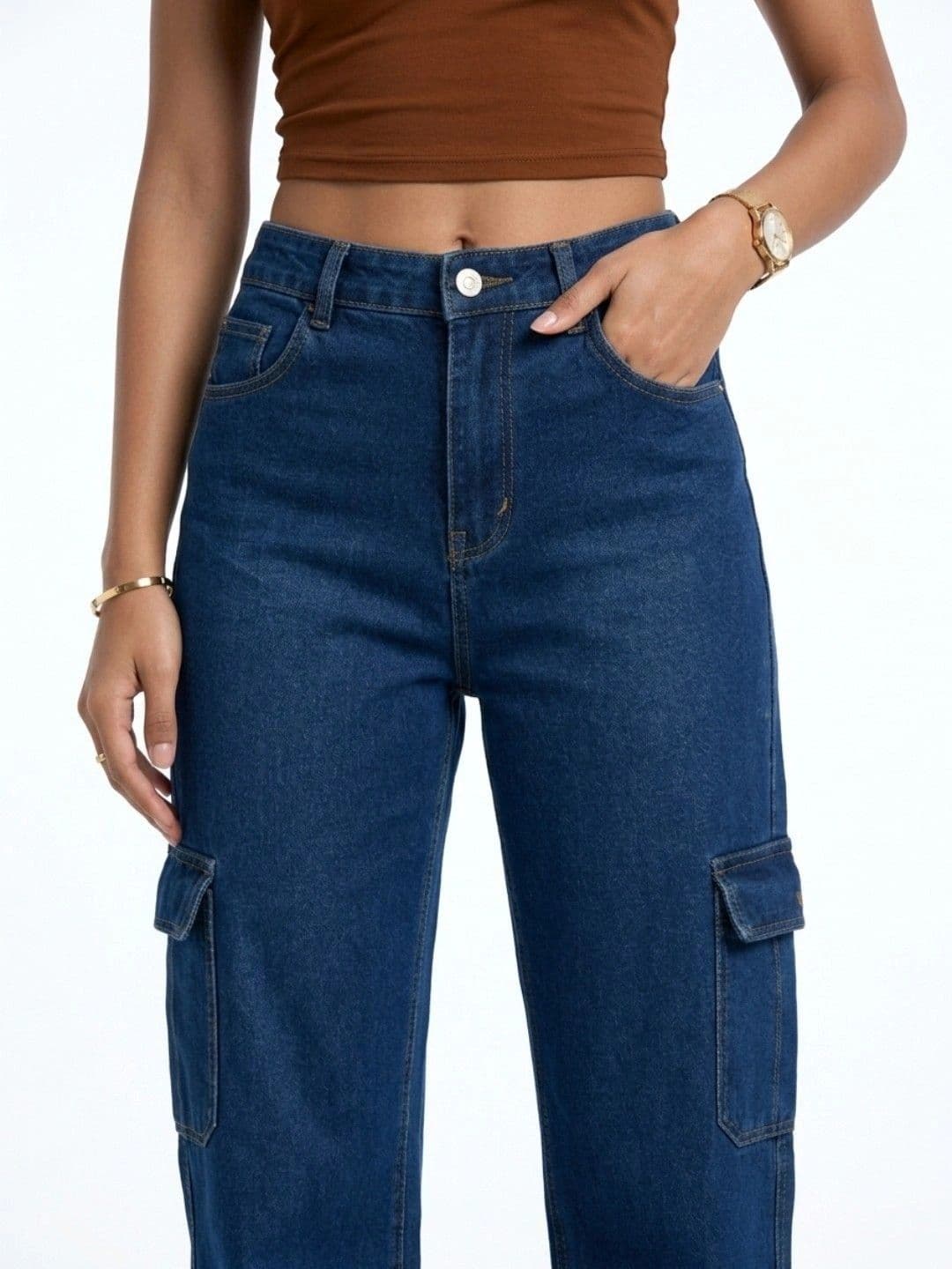 SZN Women Classic Relaxed Fit Mid-Rise Stretchable Jeans thumbnail 2