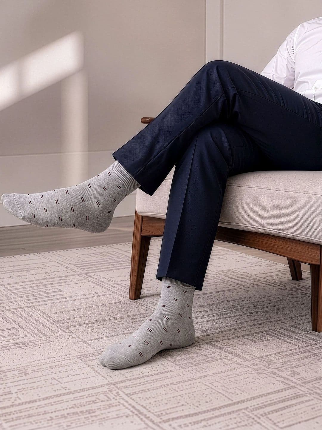 LOUIS STITCH Men Pack of 3 Cotton Assorted Patterned Ankle Length Socks thumbnail 5