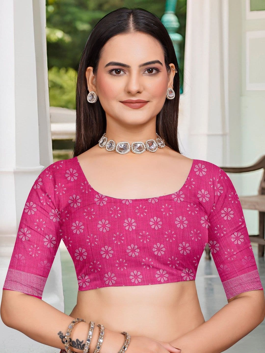 MANVAA Women Cotton Linen Saree thumbnail 3
