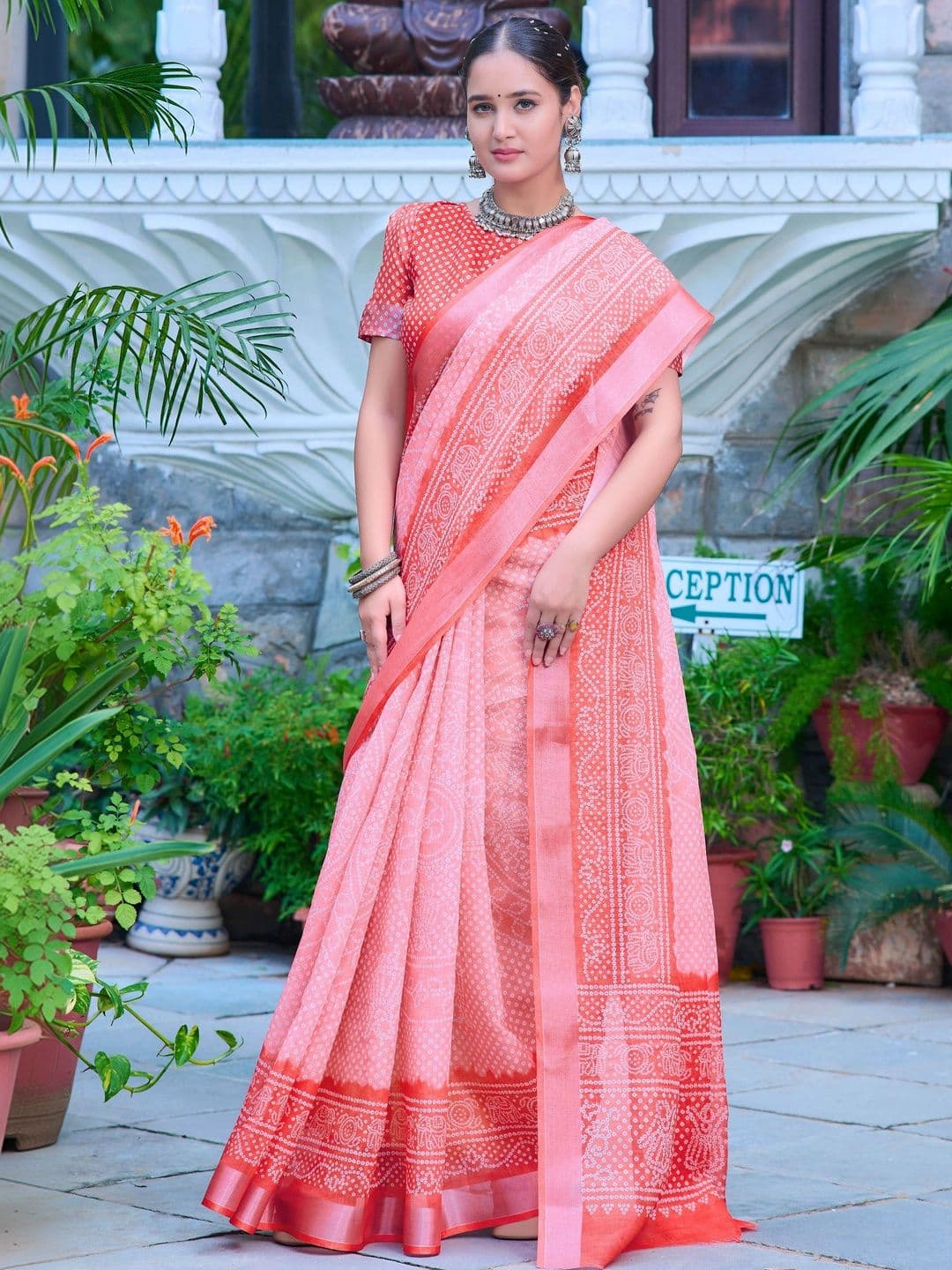 Maroosh Bandhani Saree thumbnail 5