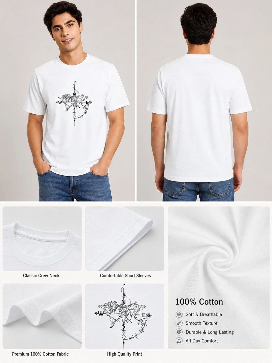The Arth India Clothing Men Printed T-shirt thumbnail 2