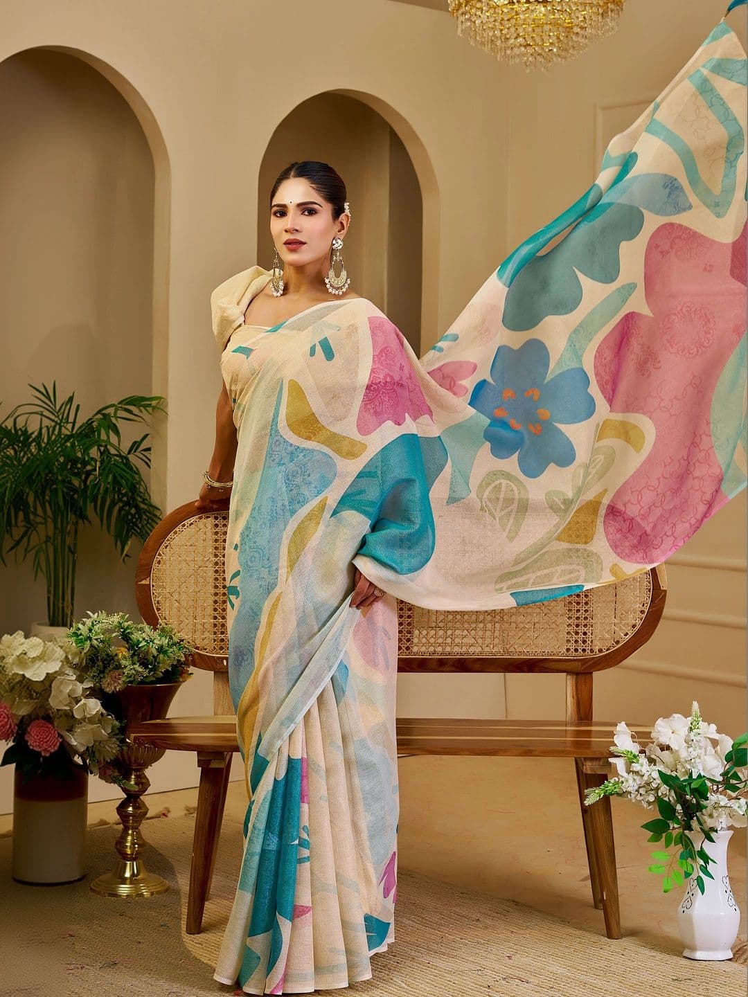 HERE&NOW Silk Cotton Handloom Saree thumbnail 3
