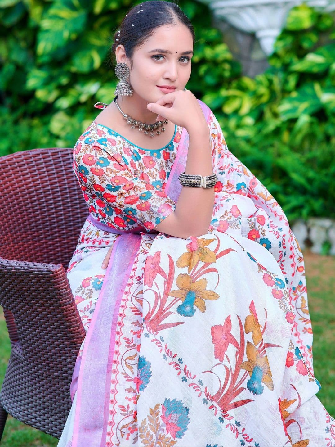 Maroosh Kalamkari Saree thumbnail 7