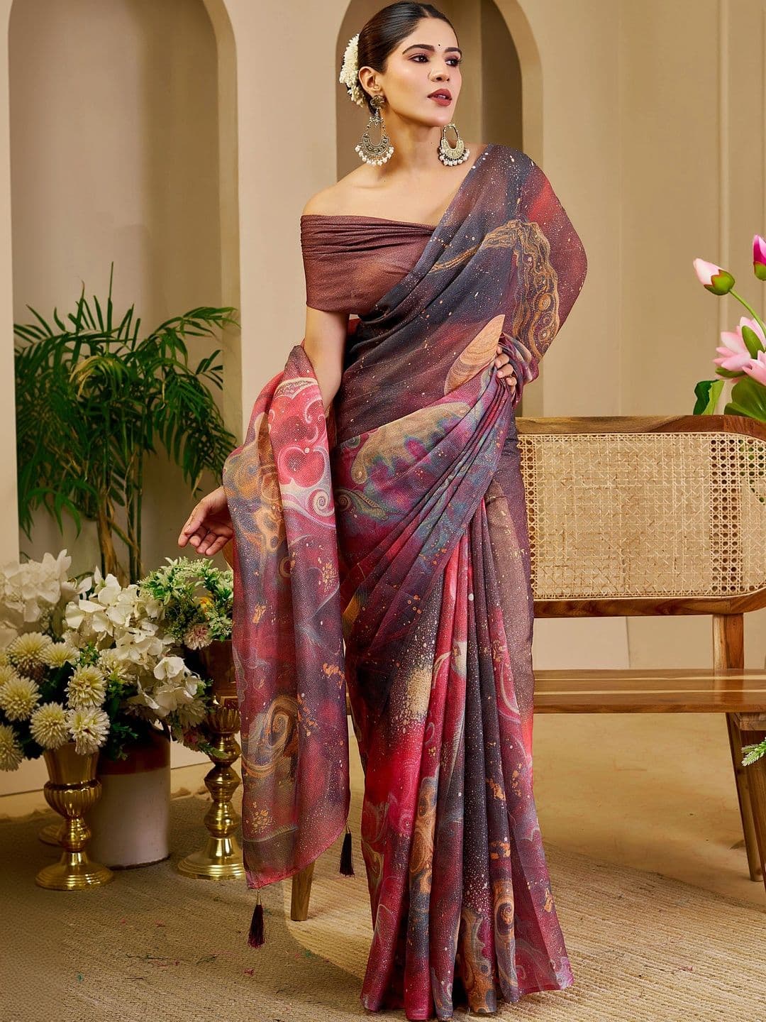 MANVAA Silk Cotton Handloom Saree thumbnail 4