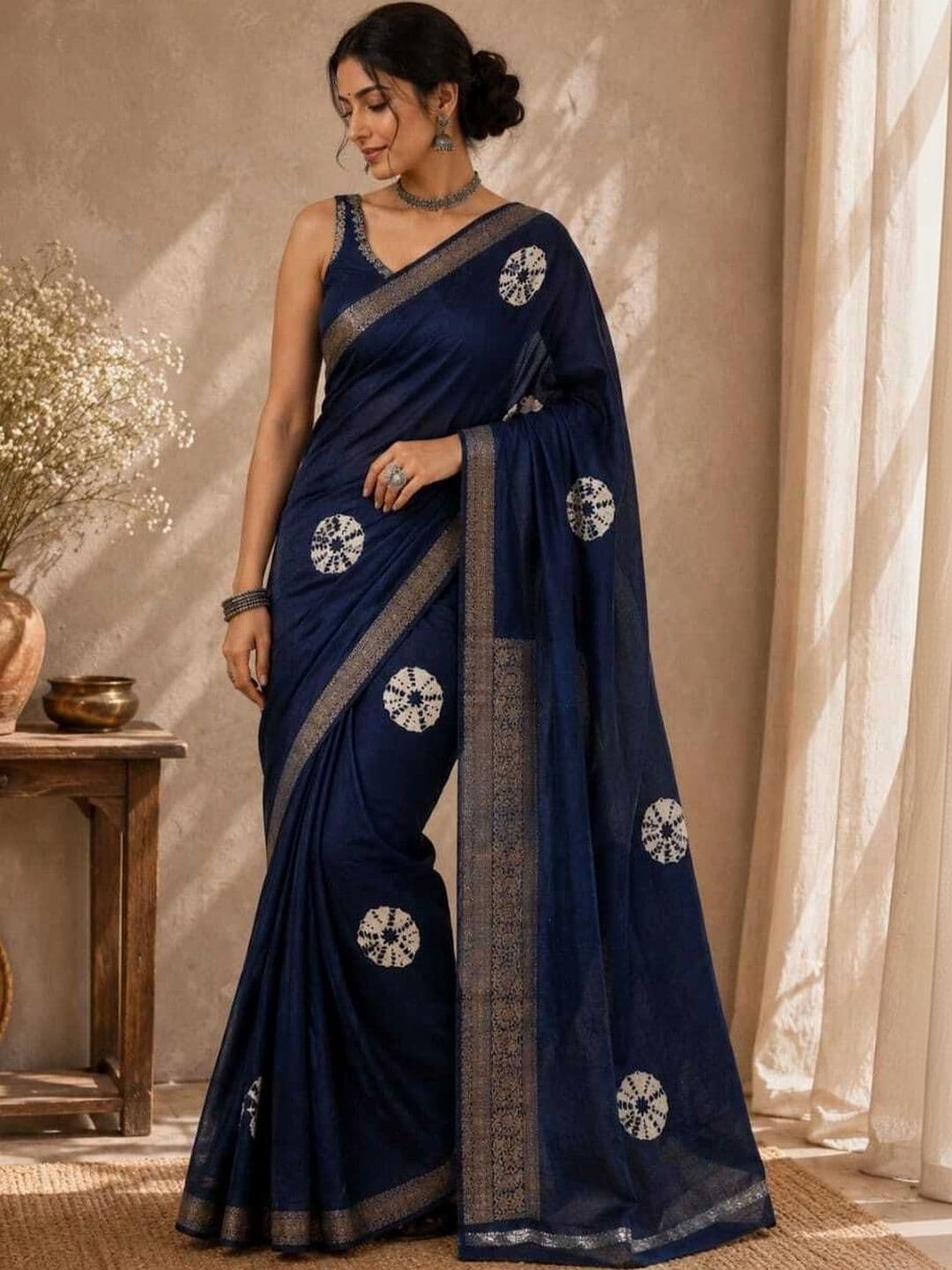 Nehaa Elegance Tie and Dye Zari Organza Saree - view 1