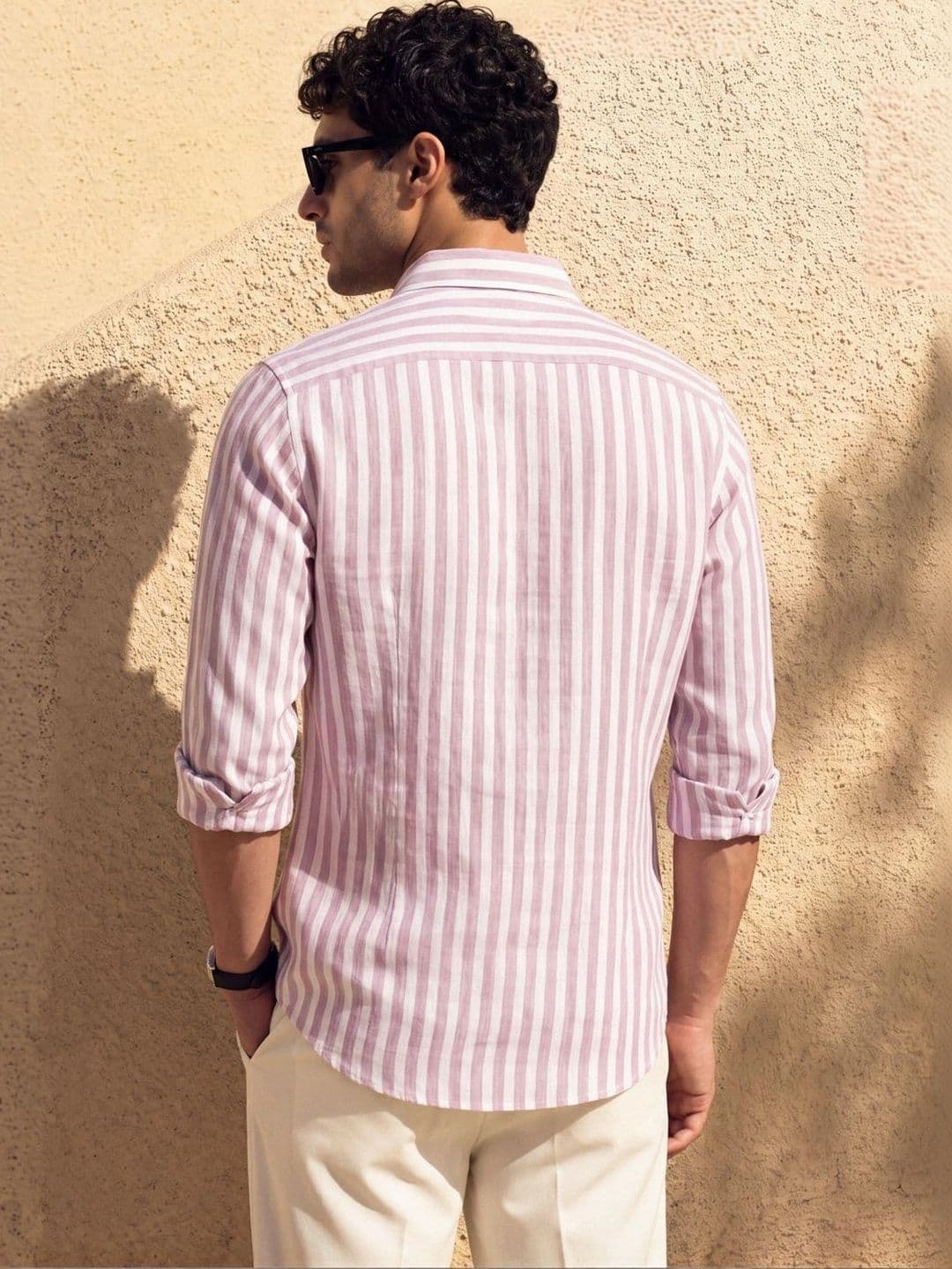 Urban Scissors Men Slim Fit Striped Casual Shirt thumbnail 3