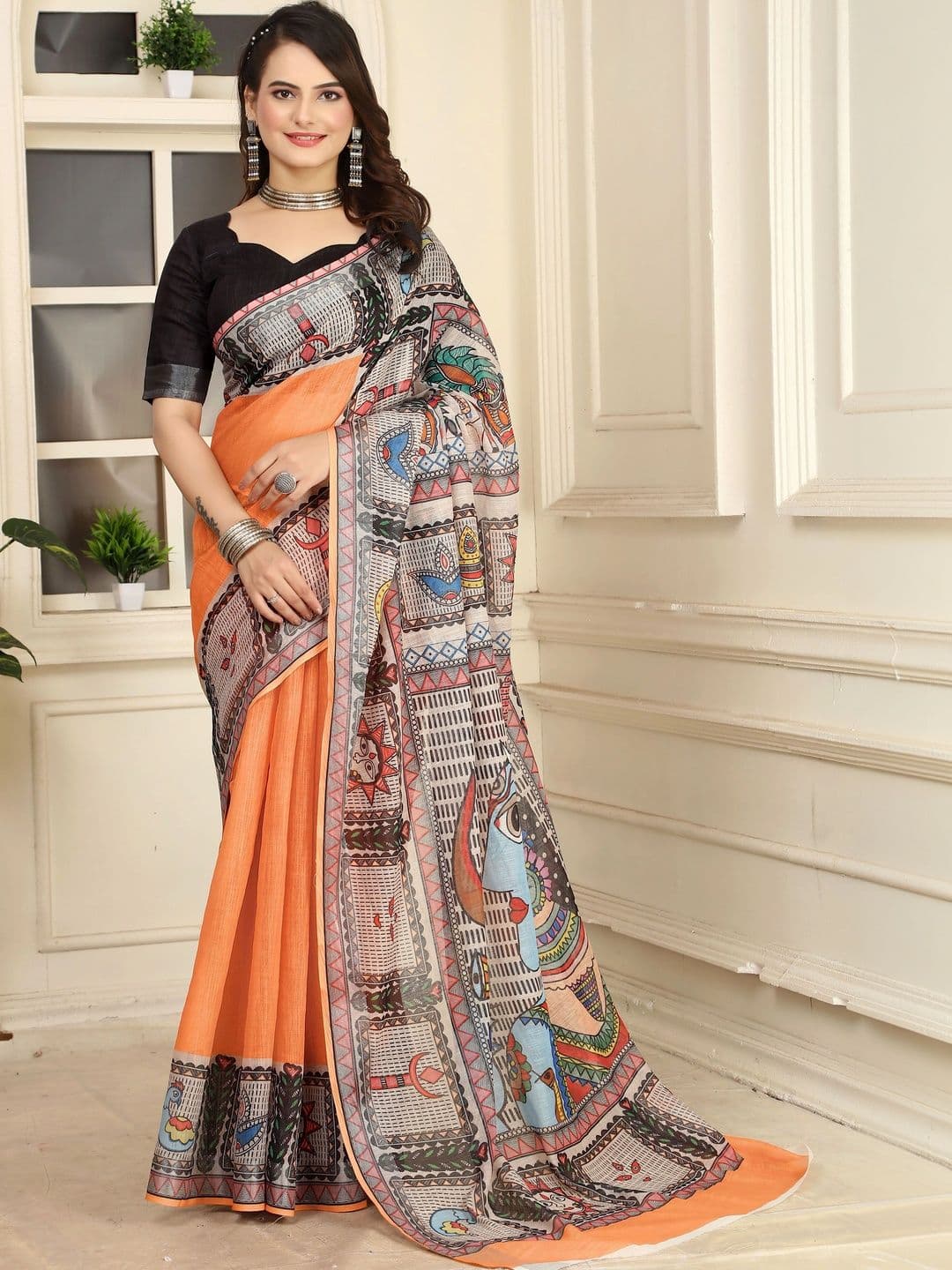 HERE&NOW Warli Saree - view 1