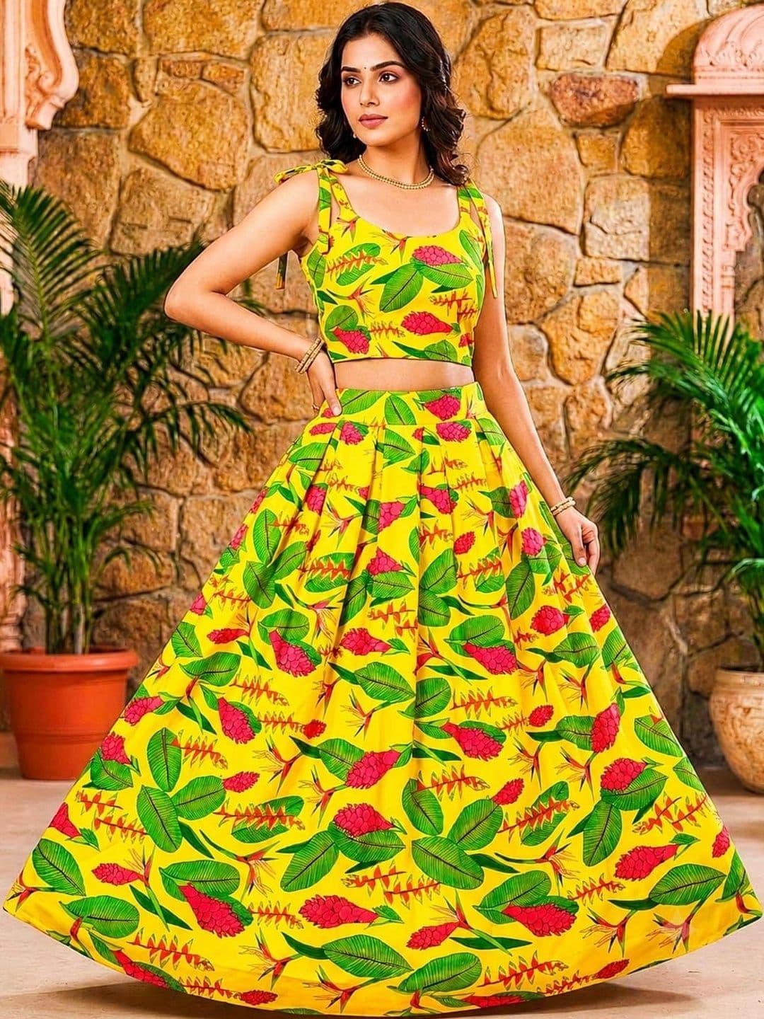 JK STORES Women Printed Ready to Wear Lehenga & - view 1