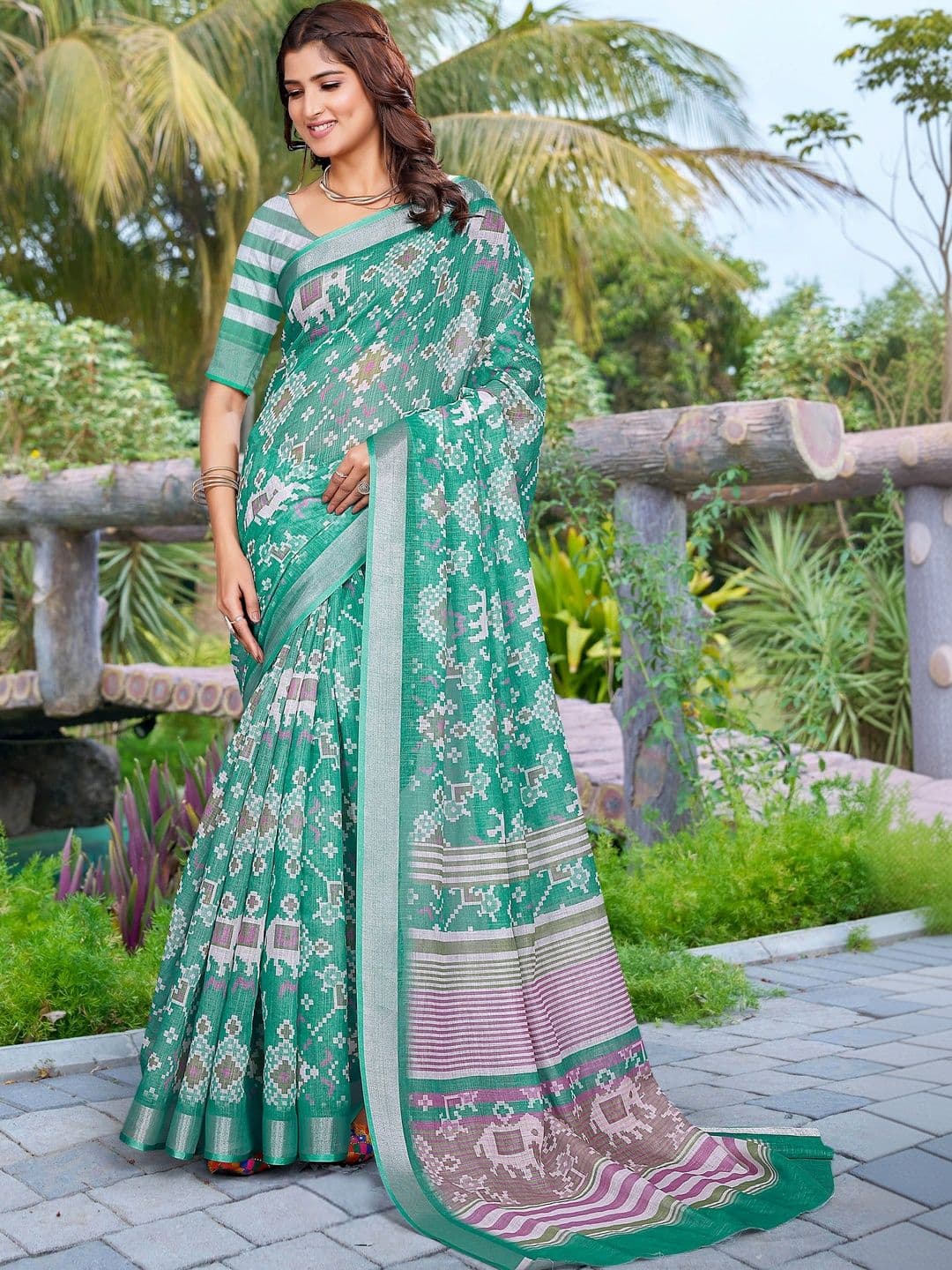 MANVAA Woven Design Saree - view 1