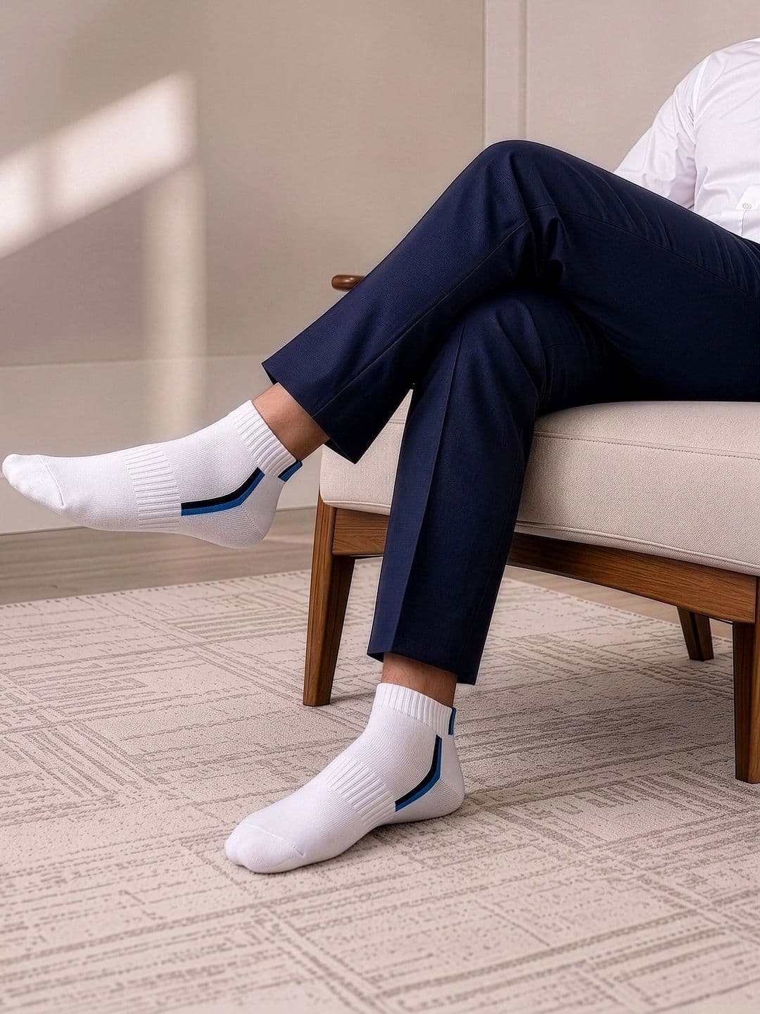 LOUIS STITCH Men Pack of 2 Cotton Assorted Patterned Ankle Length Socks thumbnail 2