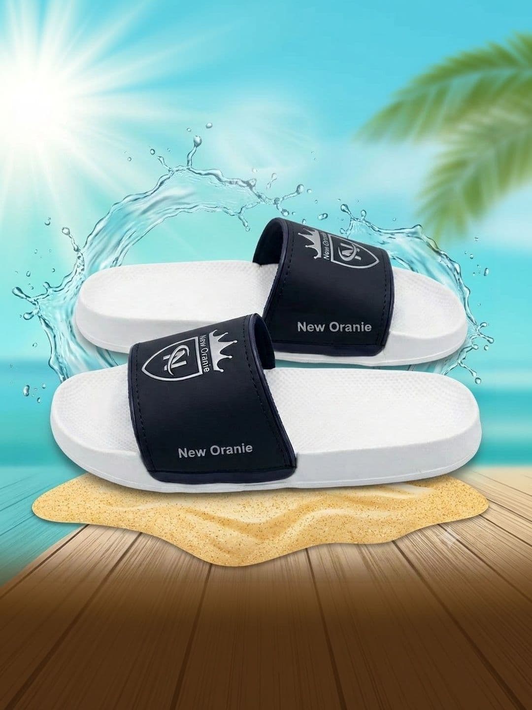 NEW ORANIE Men Printed Sliders thumbnail 4