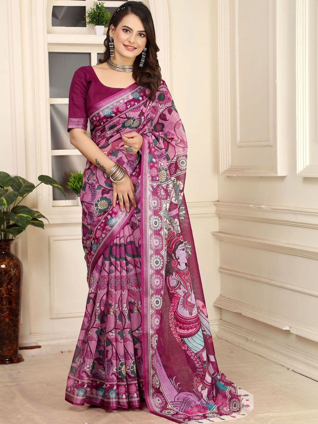 HERE&NOW Kalamkari Saree thumbnail 2