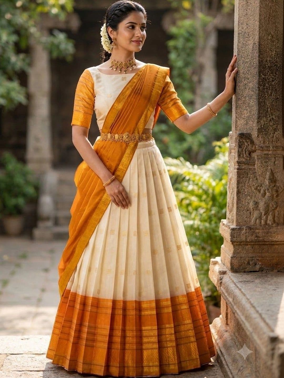 Fabcartz Semi-Stitched Lehenga & Unstitched Blouse With Dupatta thumbnail 6