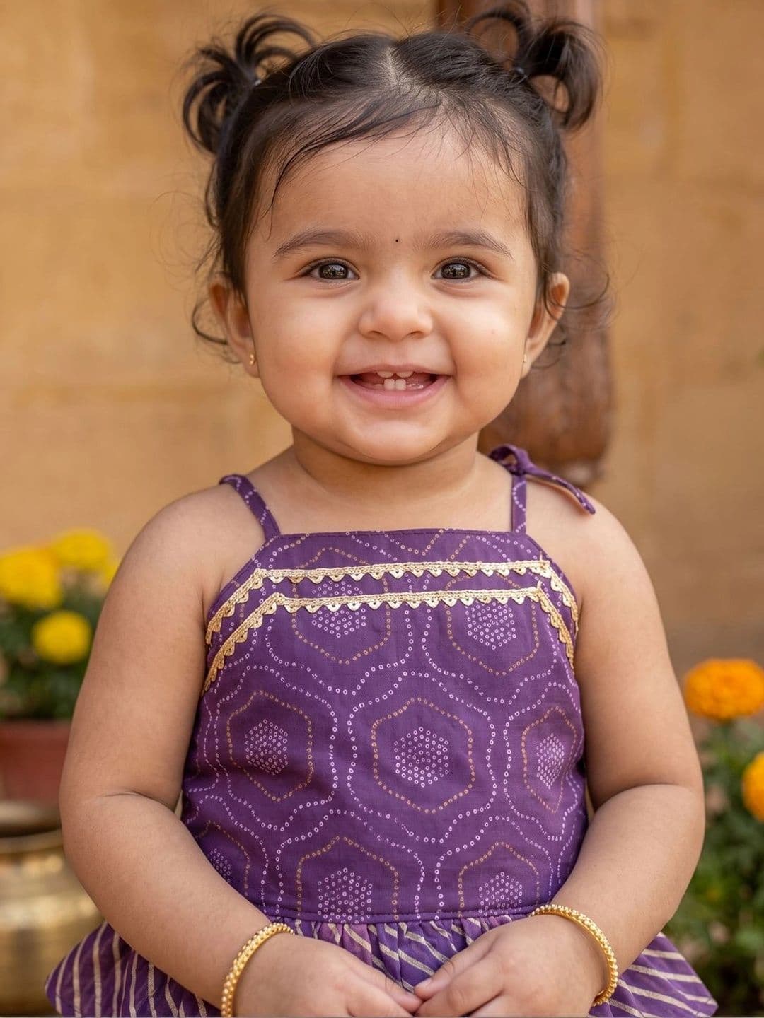 Sangria Girls Printed Ready to Wear Lehenga & thumbnail 6
