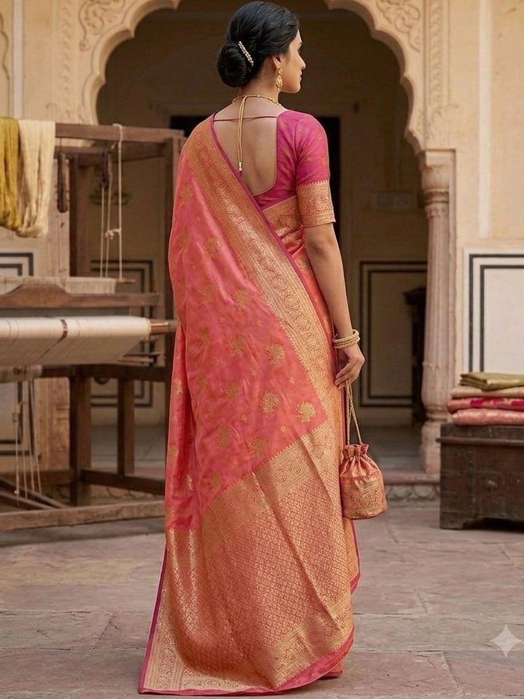 RANGREET Ethnic Motifs Zari Saree thumbnail 3