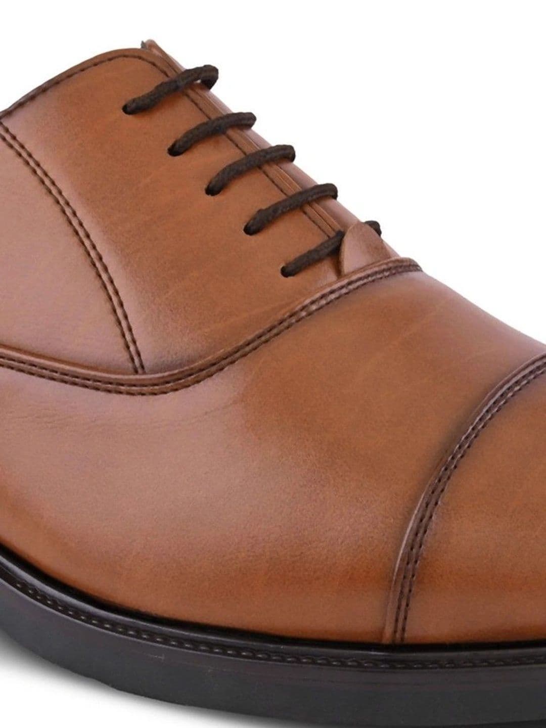 House of Pataudi Men Textured Formal Oxfords thumbnail 5