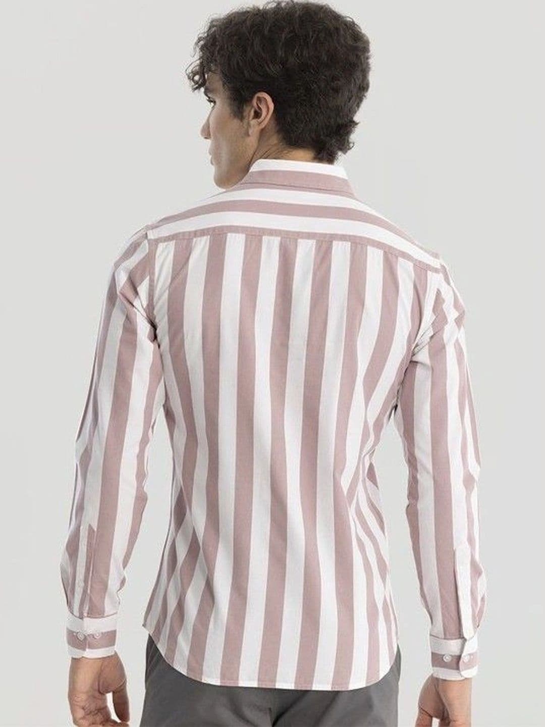 Studio-9 Men Classic Slim Fit Striped Casual Shirt thumbnail 4