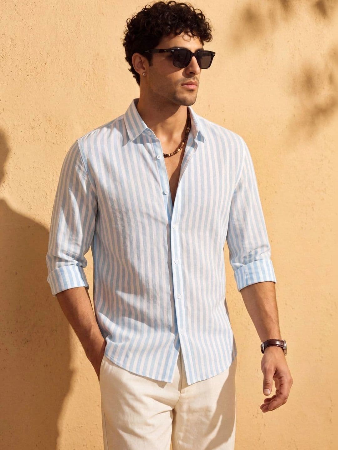 Urban Scissors Men Slim Fit Striped Casual Shirt thumbnail 3