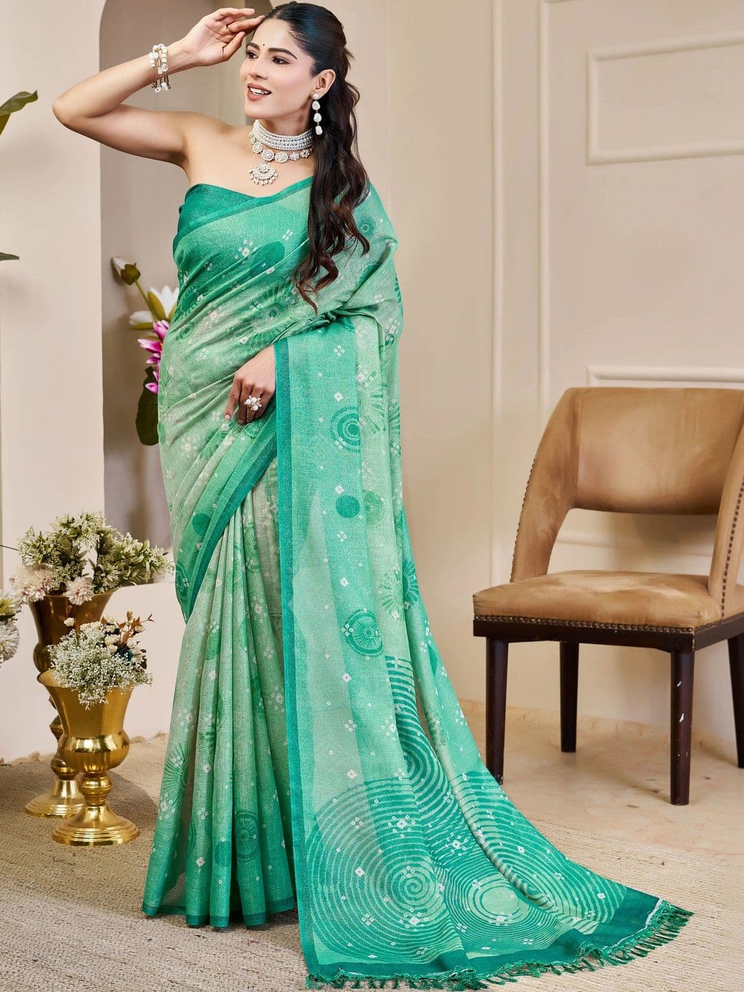 MANVAA Silk Cotton Handloom Saree thumbnail 2
