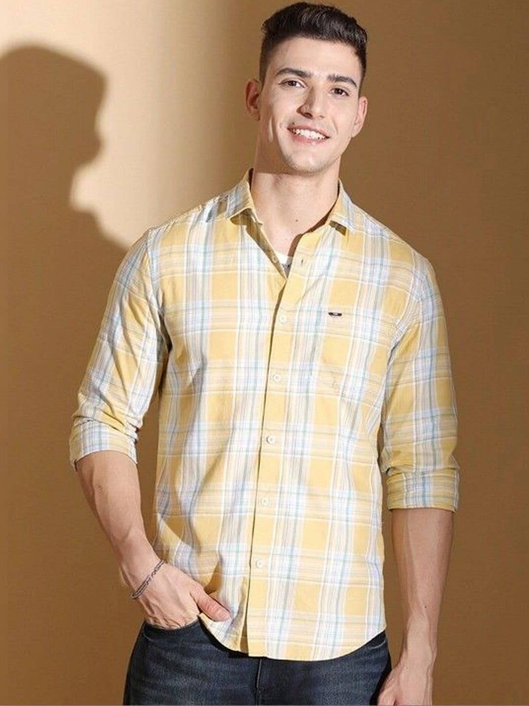 Studio-9 Men Classic Slim Fit Checked Casual Shirt - view 1