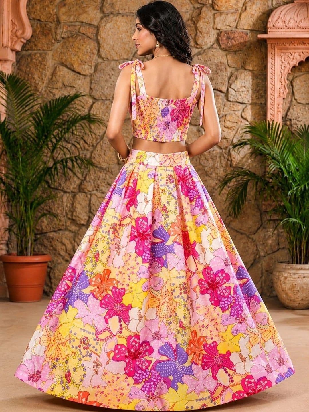 JK STORES Women Printed Ready to Wear Lehenga & thumbnail 2