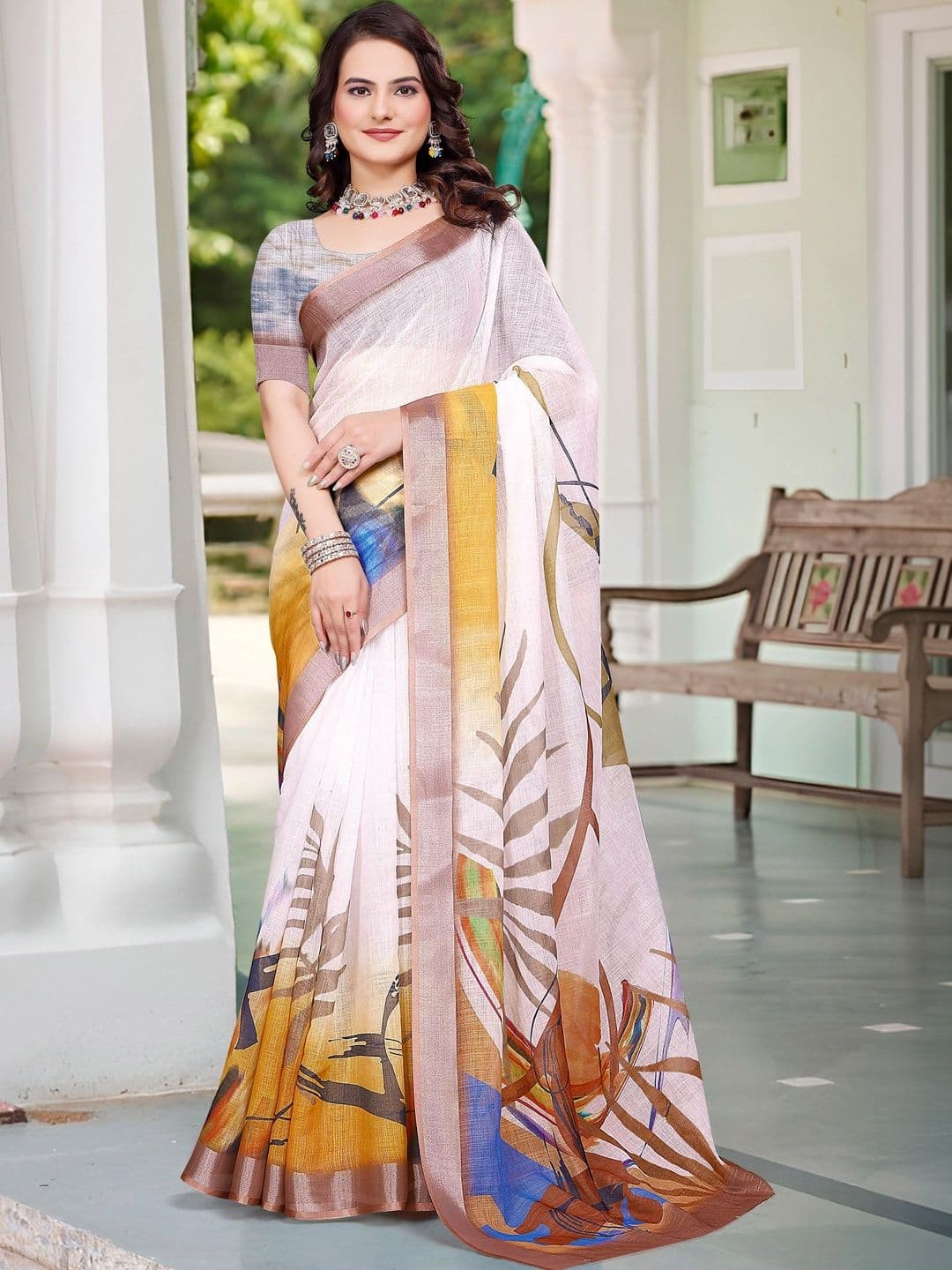 Maroosh Fusion Saree - view 1