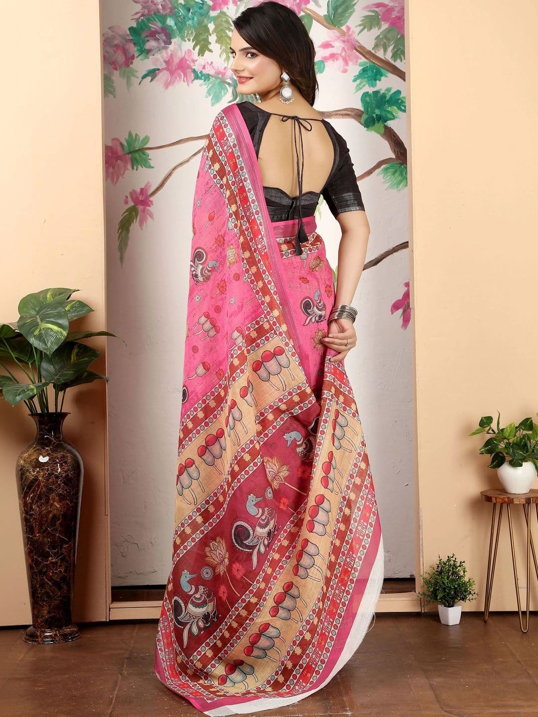 Maroosh Floral Saree thumbnail 4