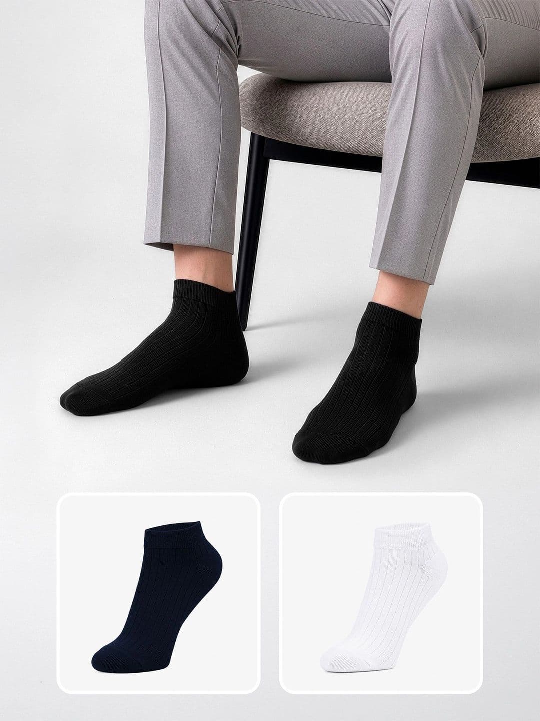 LOUIS STITCH Men Pack of 3 Cotton Assorted Patterned Ankle Length Socks thumbnail 5