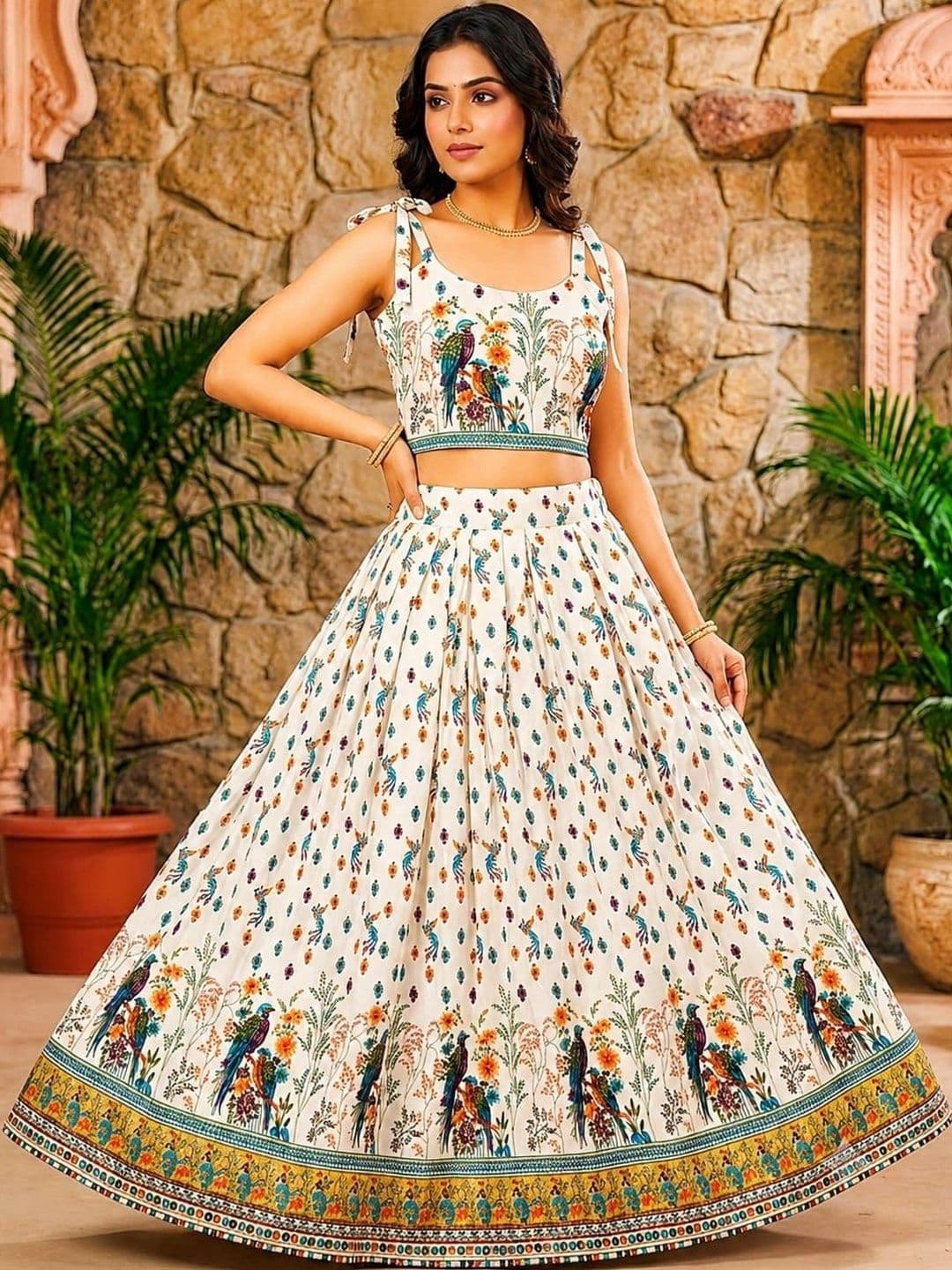 JK STORES Women Printed Ready to Wear Lehenga & Choli - view 1