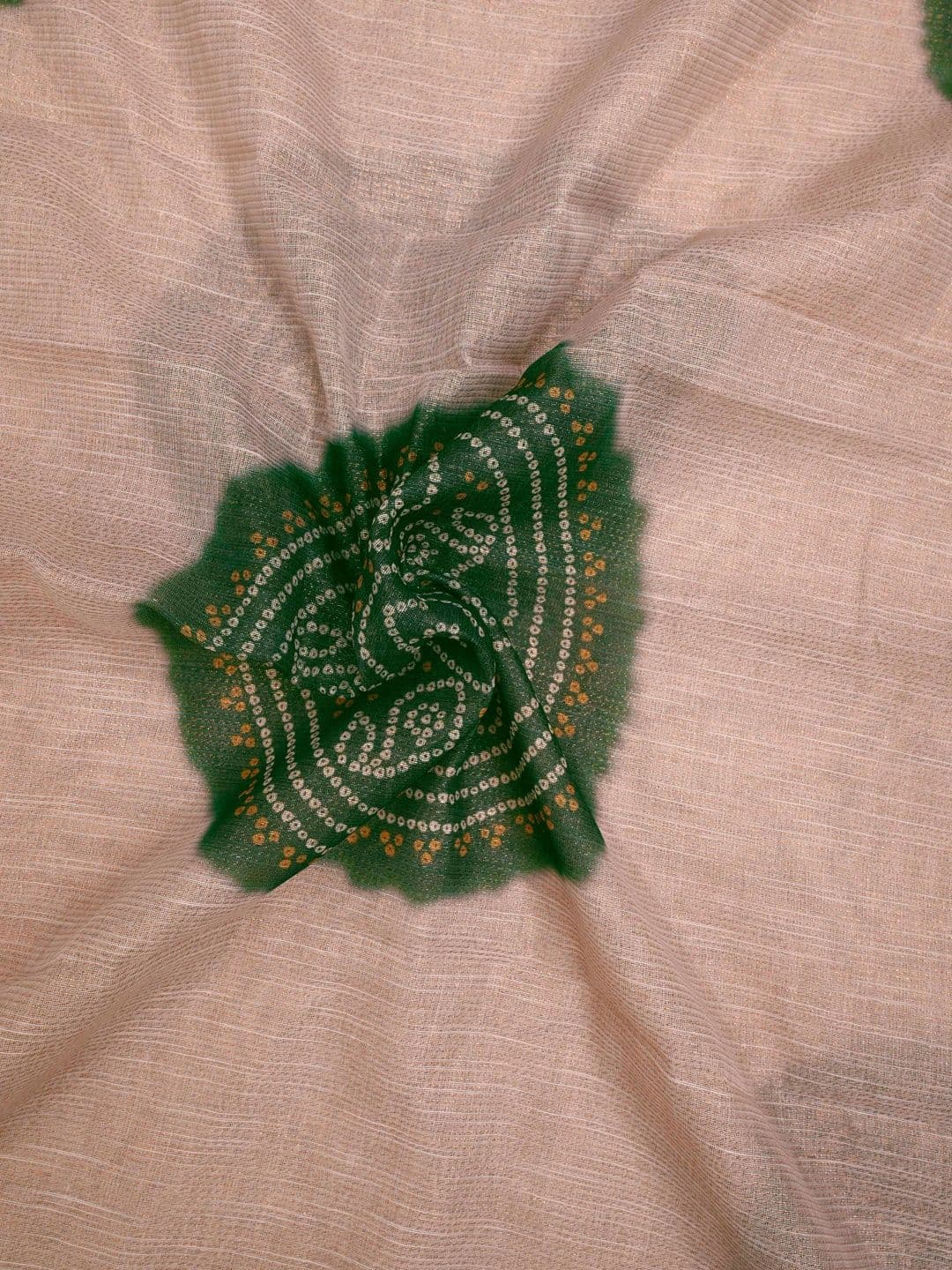MANVAA Bandhani Silk Cotton Handloom Saree thumbnail 4
