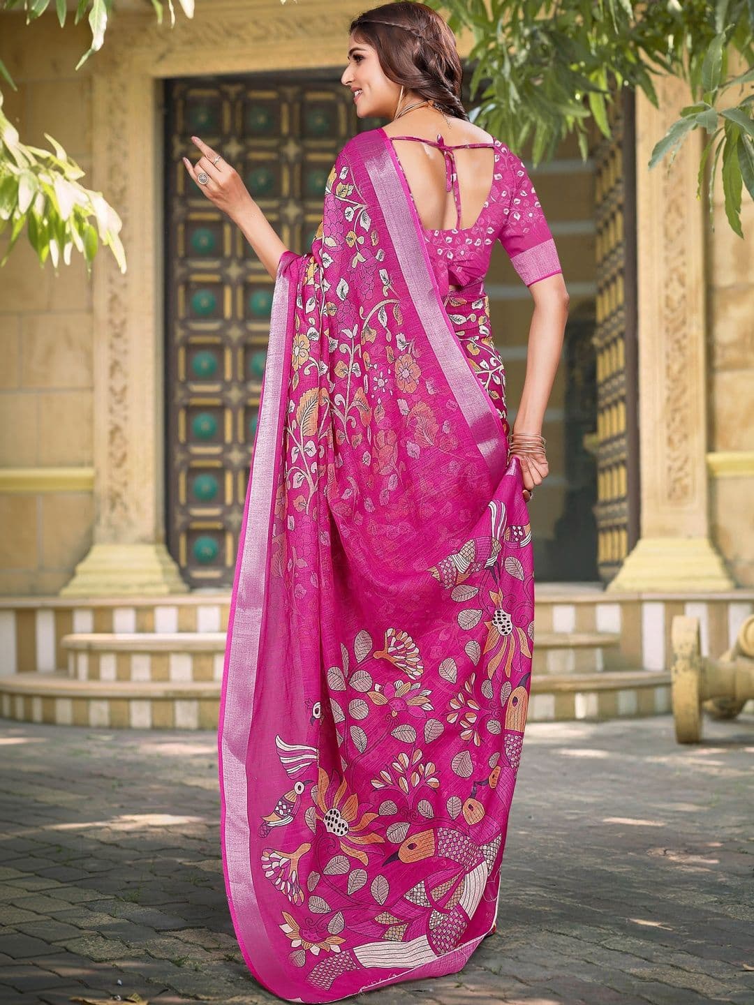 Maroosh Floral Saree thumbnail 7