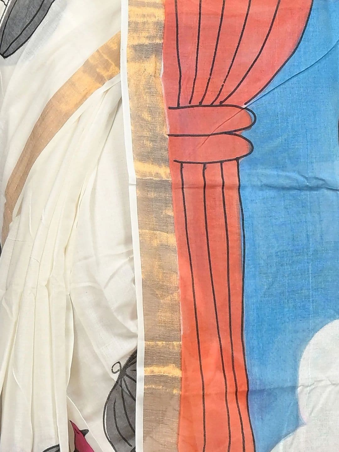 GitAsit Ethnic Motifs Sequinned Pure Cotton Handloom Taant Saree thumbnail 5