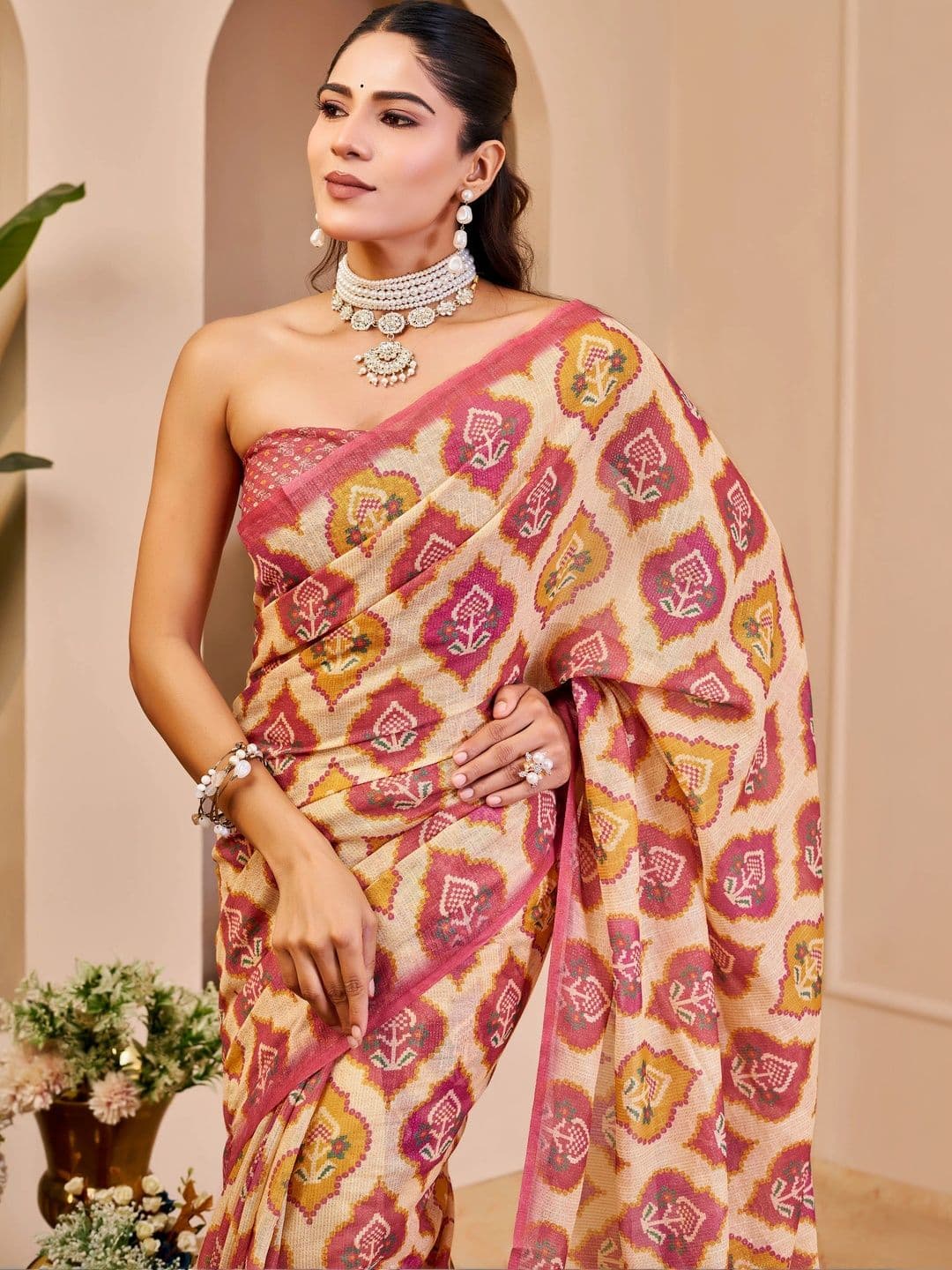 Maroosh Silk Cotton Handloom Saree thumbnail 7
