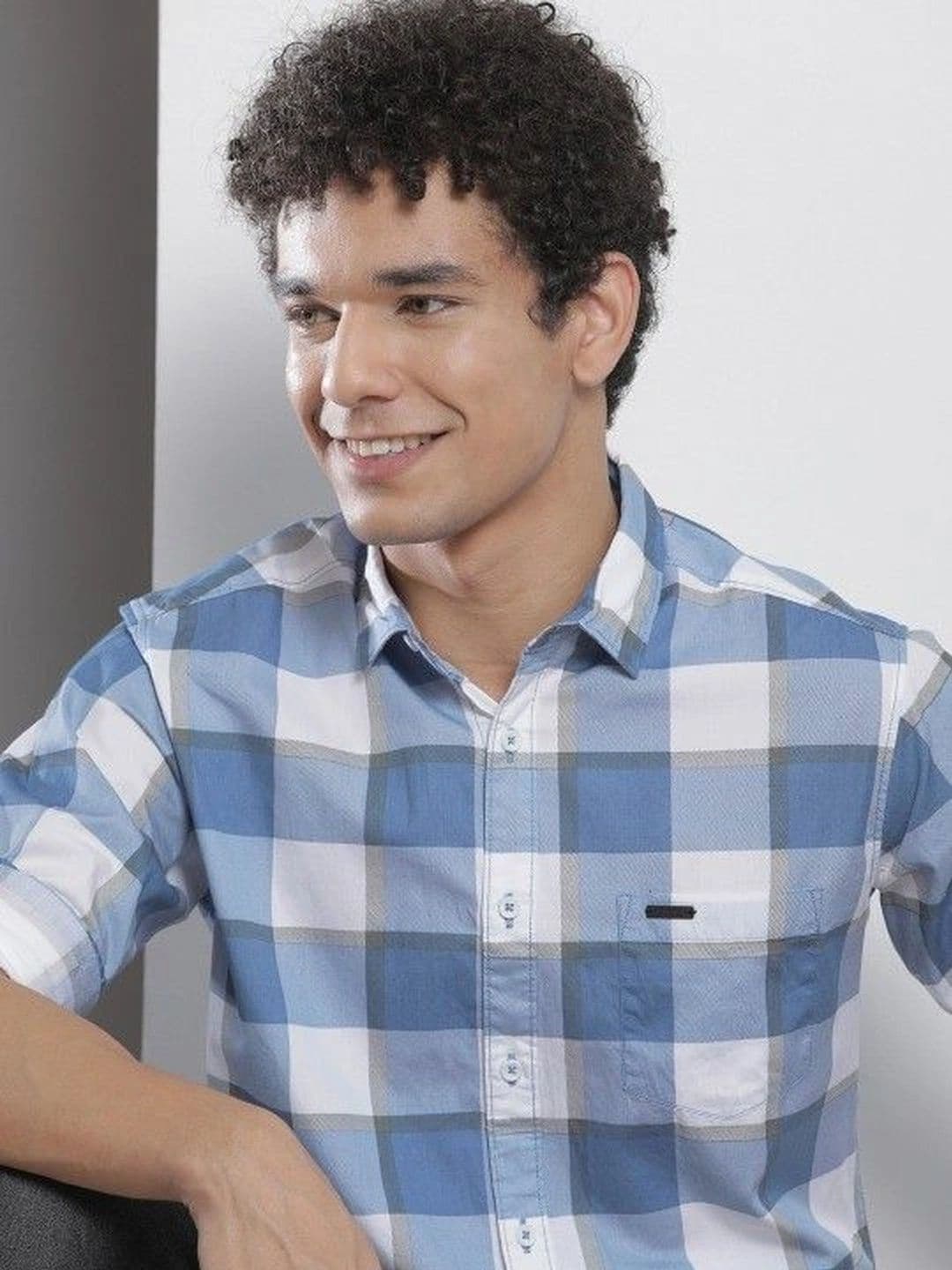 Studio-9 Men Classic Slim Fit Checked Casual Shirt - view 1