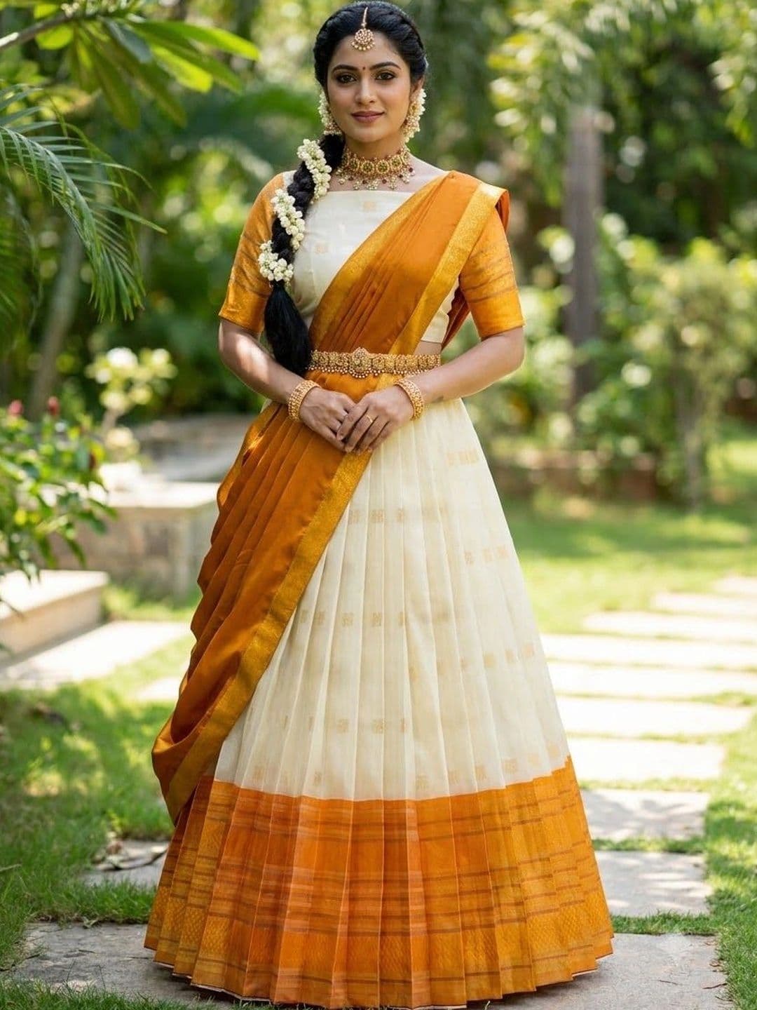Fabcartz Semi-Stitched Lehenga & Unstitched Blouse With Dupatta thumbnail 4