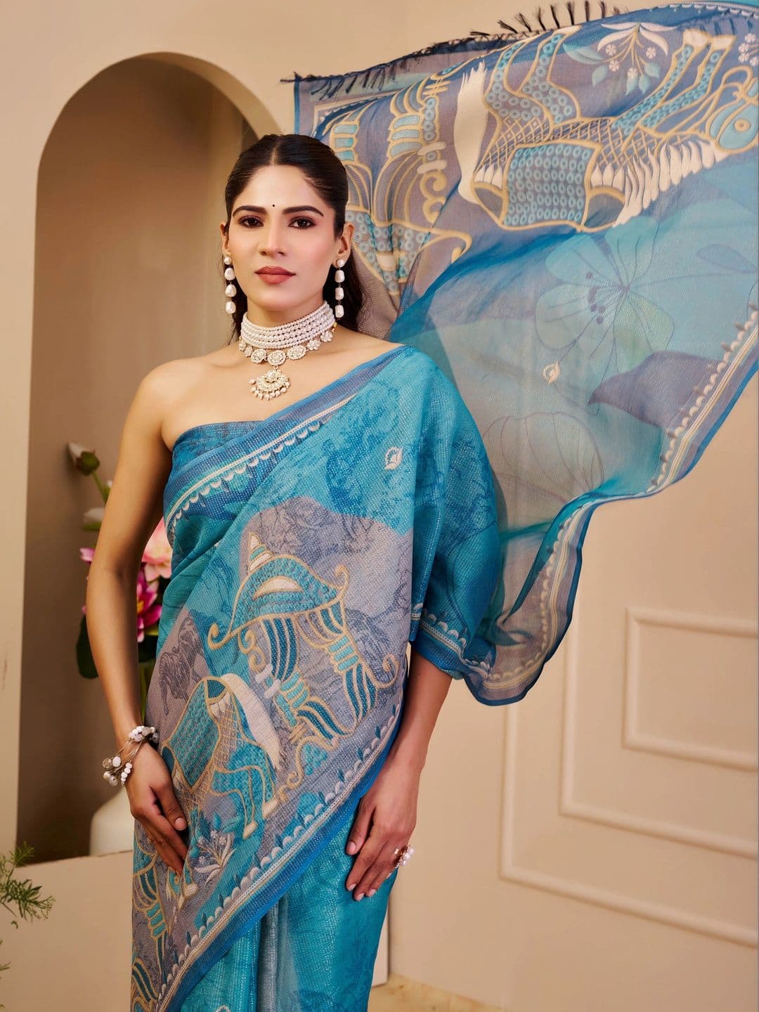 HERE&NOW Silk Cotton Handloom Saree thumbnail 6
