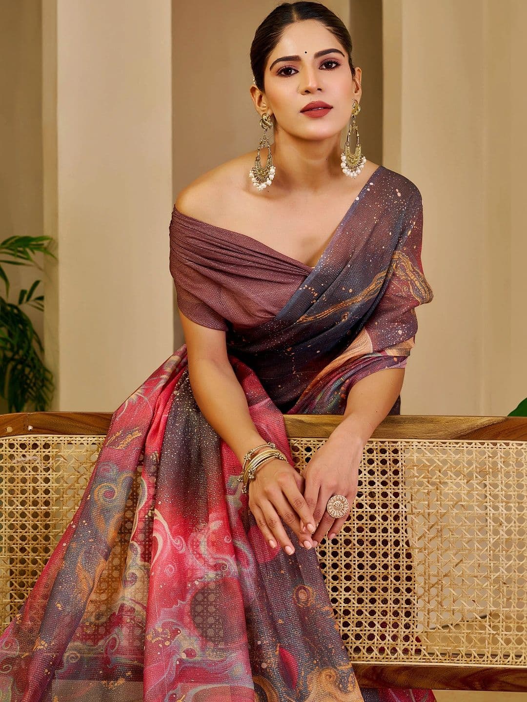 MANVAA Silk Cotton Handloom Saree thumbnail 6