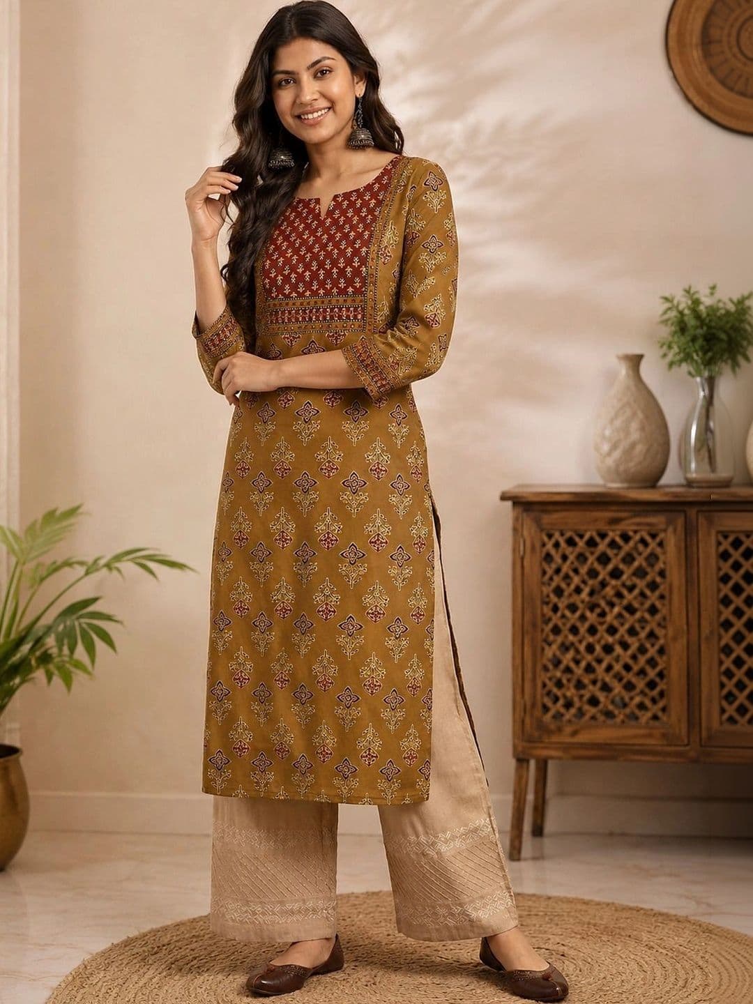 Sangria Women Ethnic Motifs Printed Indie Prints Kurta thumbnail 6