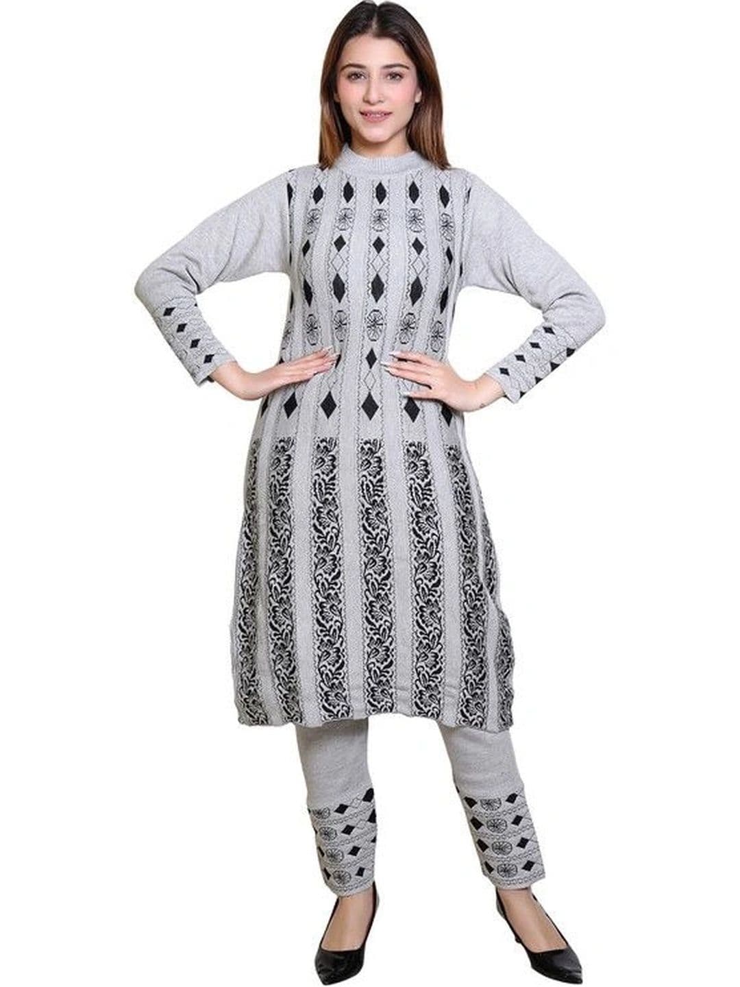 GRAND-LINE Women Printed Regular Kurta with Trousers thumbnail 3