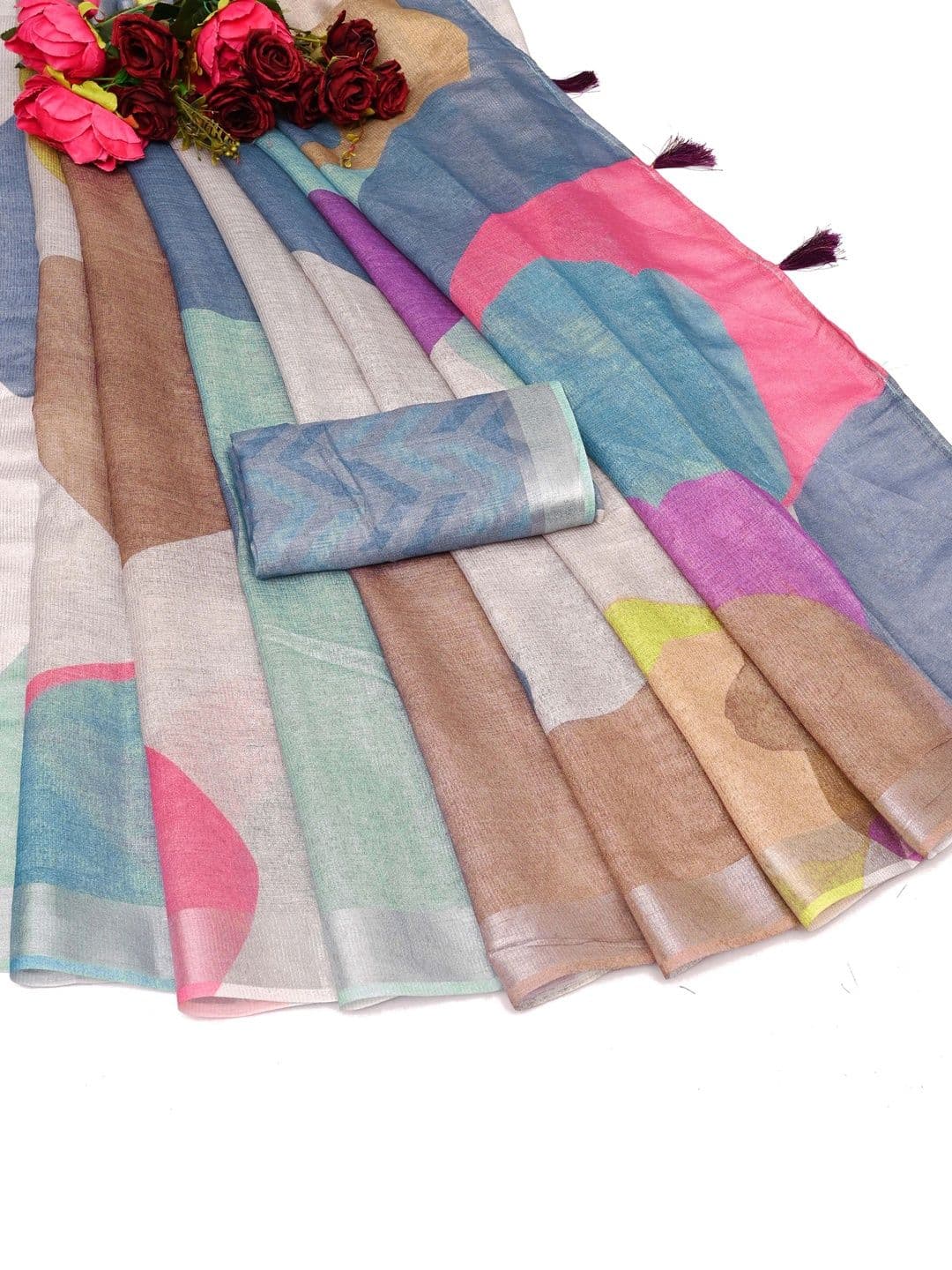 HERE&NOW Silk Cotton Handloom Saree - view 1