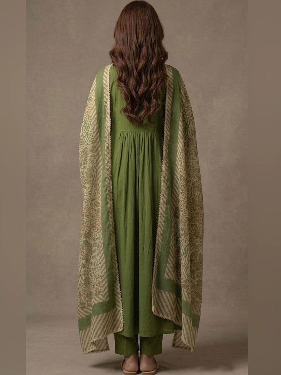 KALINI Women Ethnic Motifs Empire Kurta with Trousers & With Dupatta thumbnail 5
