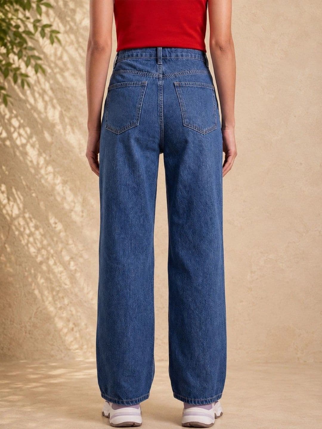 DressBerry Women Comfort Wide Leg High-Rise Light Fade Stretchable Jeans thumbnail 3