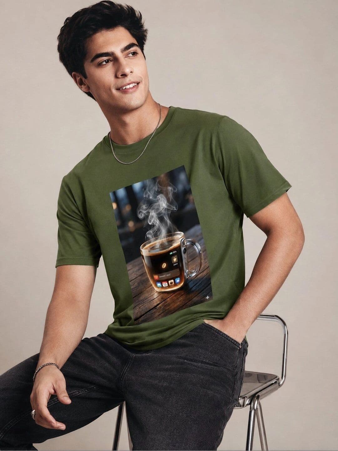 The Arth India Clothing Men Printed T-shirt thumbnail 5