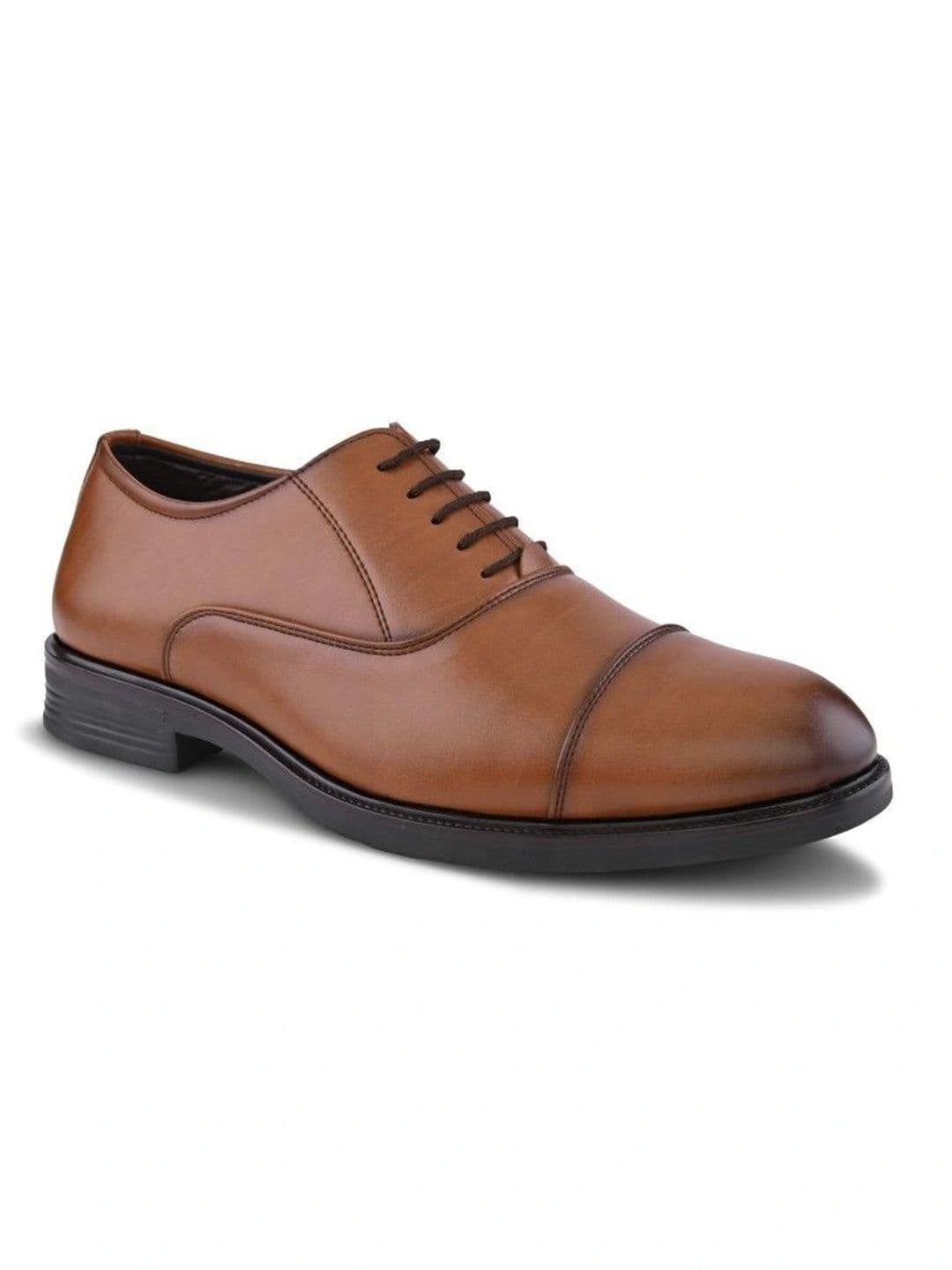 House of Pataudi Men Textured Formal Oxfords thumbnail 6