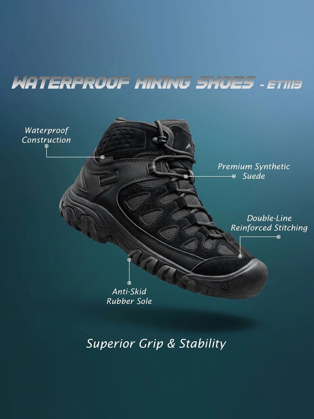 Adventra Sports Men Trekking Shoes thumbnail 4
